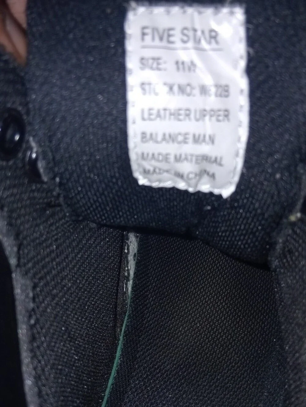 Five Star outsole tongue star